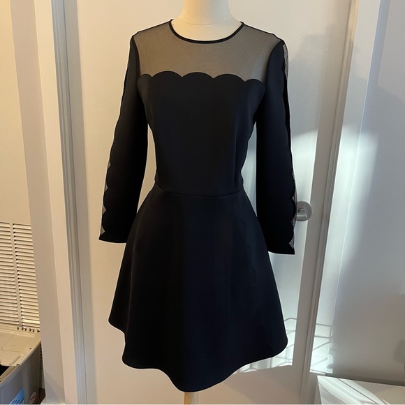 Ted Baker Kikoh Mesh Skater dress Size 8 - Picture 1 of 7